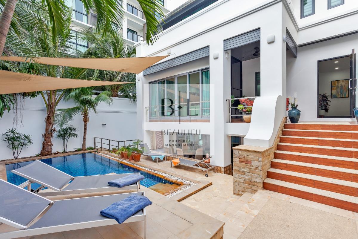 Prime Investment: 5-Bedroom Luxury Villa at Pratumnak –4-Story Private Pool Villa for Sale & Rent